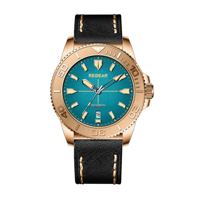 SEIKO NH35 20 ATM Waterproof Bronze Mechanical Watch With Luminous Hands