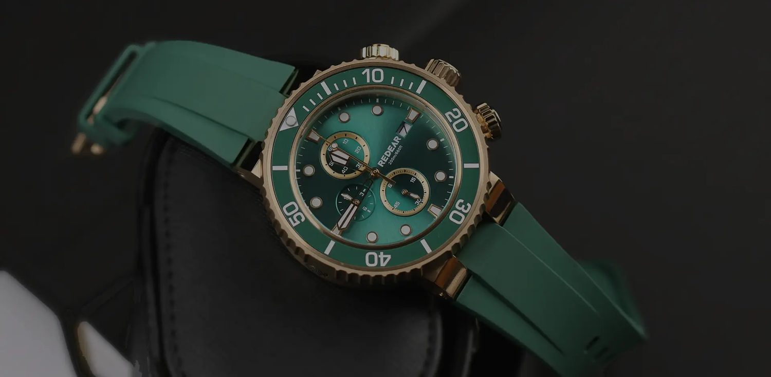 Two chronographs photographed together, from the chronograph category page.