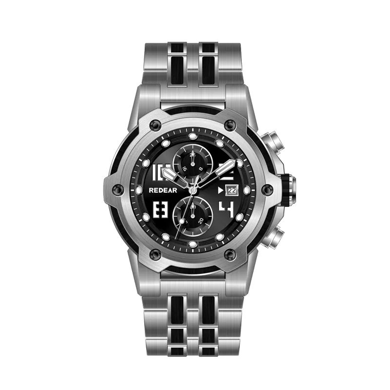 Steel-To-Wood Designed SEIKO VD35 Chronograph Watch With Luminous Hands
