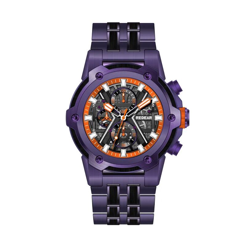 Steel-To-Wood Designed SEIKO VD57 Chronograph Watch With Luminous Hands