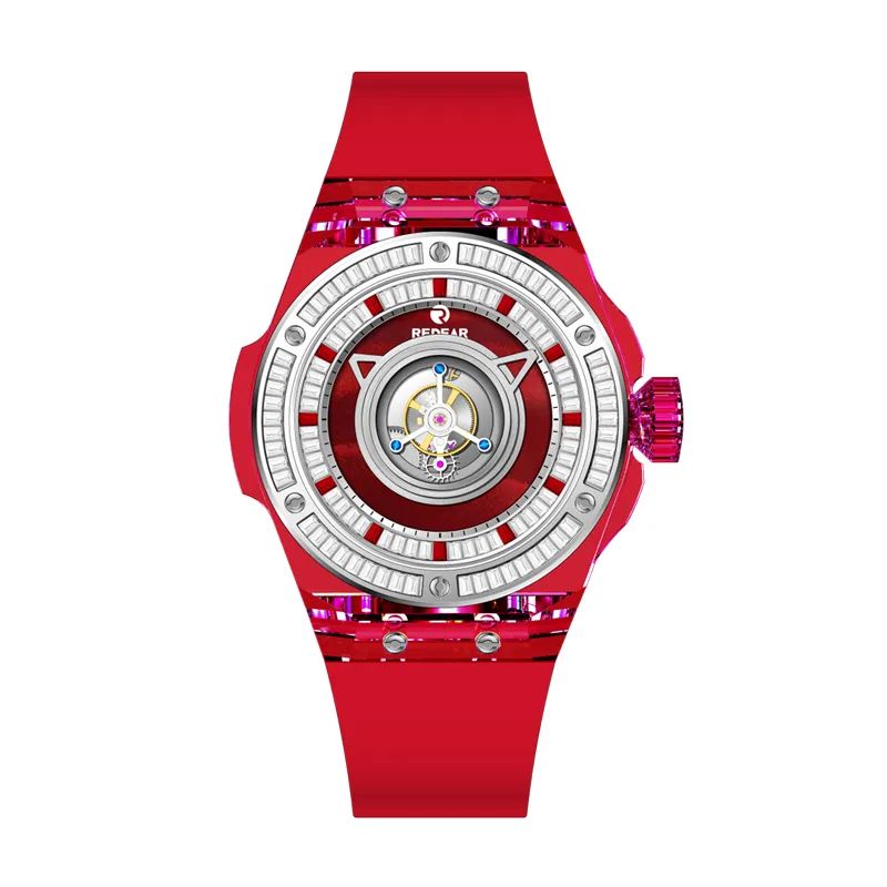High End Hangzhou Central Tourbillon Mechanical Watch Adorned With Luxury Diamonds