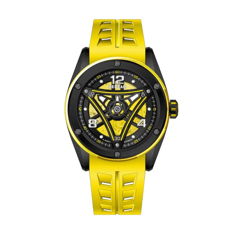 Aesthetic Stainless Steel Mechanical Watch With K9 Crystal Of Different Color Options