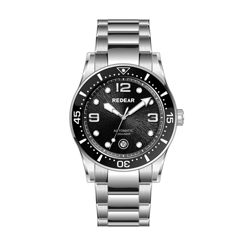 MIYOTA 9015 Movement Mechanical Watch With Oil-Pressed S-Pattern Dial