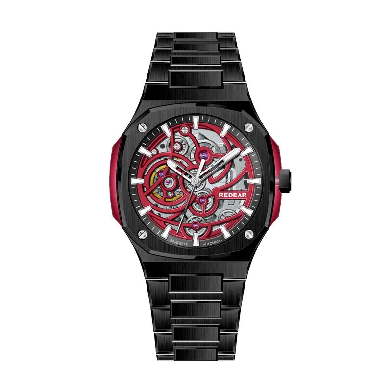 SEIKO Movement Mechanical Watch With Elegant Luminous Hollow Hands
