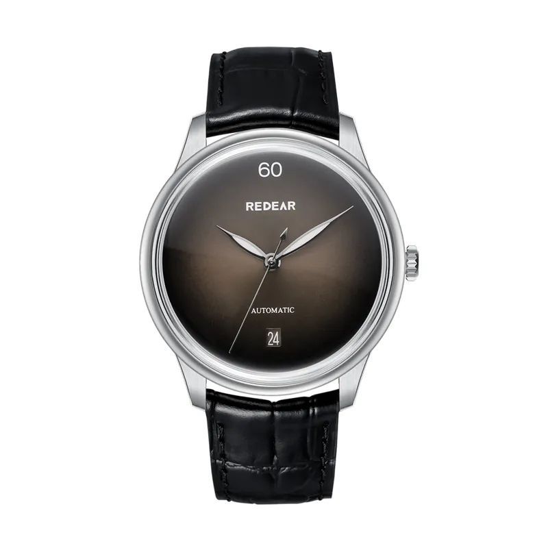 Ultra-Thin Mechanical Watch with Sun-Brushed Dial Super Swiss Luminous