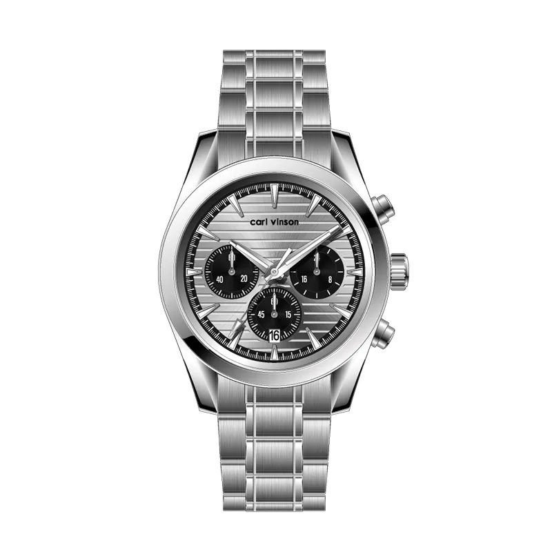 All Stainless Steel Watch Waterproof Three Hands