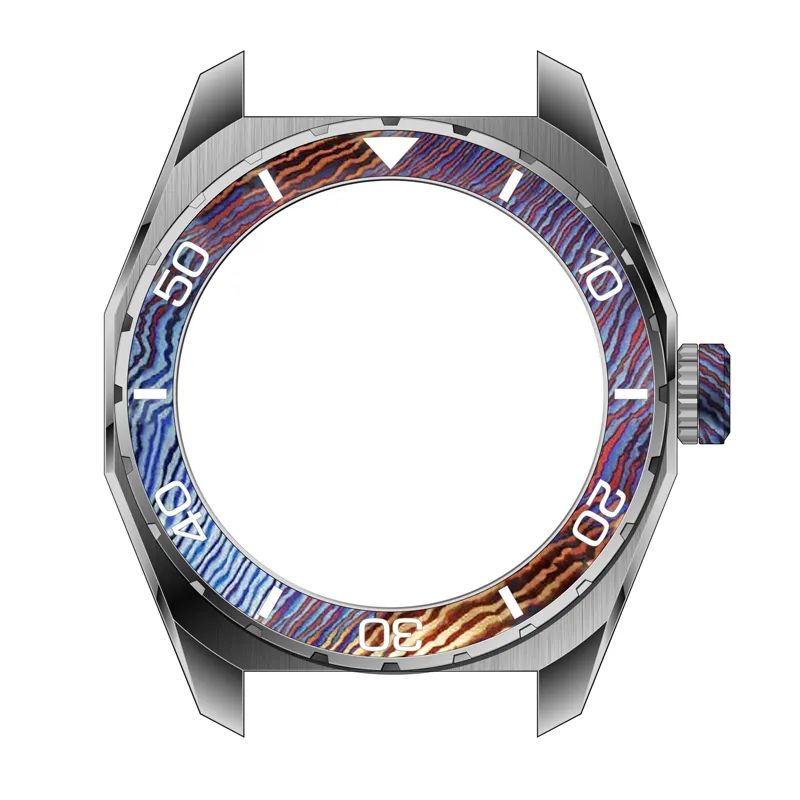 Damascus Titanium Watch Case